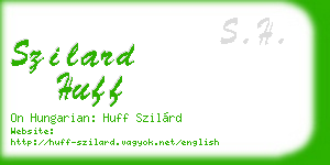 szilard huff business card